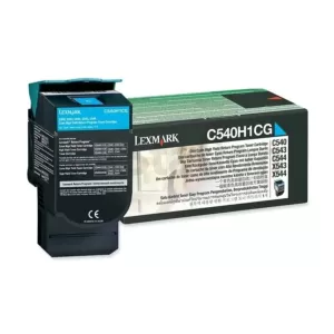 Lexmark (C540H1CG) Genuine C540 / C543 / C544 / C546 / X543 / X544 / X546 Cyan HY Toner Cartridge - 2,000 pages