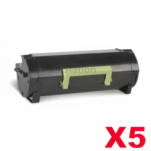 5 x Lexmark 503H (50F3H0E) Compatible MS310 / MS312 / MS410 / MS415/ MS510 / MS610 High Yield Toner Cartridge - 5,000 pages