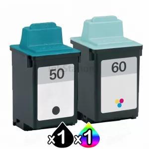Lexmark No.50 + No.60 (17G0050 + 17G0060) Compatible Ink Cartridges Combo [1BK,1CL]