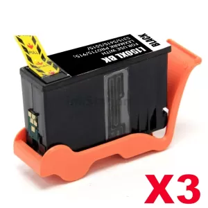 3 x Lexmark No.150XL (14N1614AAN) Compatible Black Ink High Yield Cartridge Return Program - 750 pages