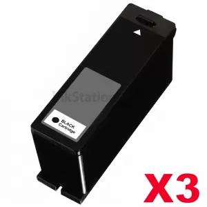 3 x Dell V313/V313W/V515W/P513W/P713W/V715W (Series 21/22/23/24) Black High Yield Compatible Inkjet