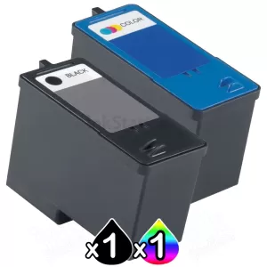 2 Pack Dell 922 924 942 962 964 944 (M4640 + M4646) Compatible Ink Combo [1BK,1C]
