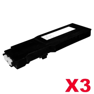 3 x Dell C2660dn / C2665dnf Compatible Black Toner Cartridge - 6,000 pages