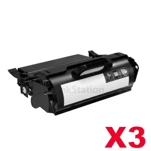 3 x Lexmark T650H11P Compatible T650/T652/T654 Toner Cartridge - 25,000 pages