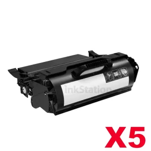 5 x Lexmark T650H11P Compatible T650/T652/T654 Toner Cartridge - 25,000 pages