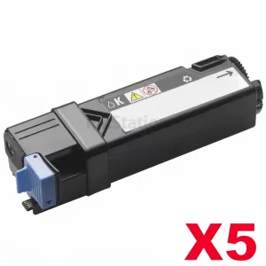 5 x Dell 1320 / 1320C / 1320CN Black Compatible laser - 2,000 pages