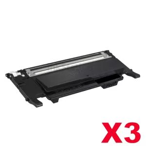3 x Dell 1230C, 1235CN Black Compatible Toner Cartridge - 1,500 pages