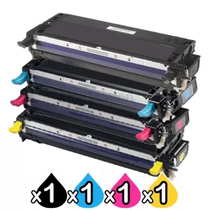4-Pack Dell 3110 3110CN 3115CN High Capacity Compatible laser toner cartridge - 8,000 Pages [1BK,1C,1M,1Y]