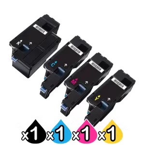 4-Pack Compatible Dell 1250c,1350cnw,1355cn,1355cnw, C1760nw, C1765nf, C1765nfw Toner Cartridge Set [1BK,1C,1M,1Y]
