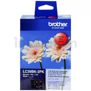 Genuine Brother LC-39BK2PK Black Twin Pack [2BK] - 300 Pages each