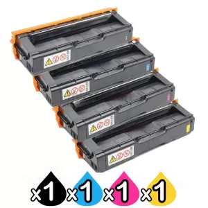 4 Pack Ricoh SPC250DN / SPC250SF (407547-407550) Compatible Toner Combo [BK+C+M+Y]