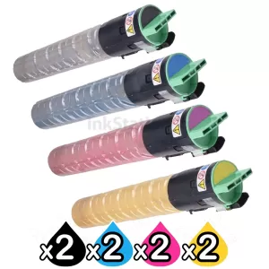 2 Sets of 4 Pack Ricoh MP-C2030 MP-C2550 MP-C2050 MP-C2051 MP-C2551 (841520-841523) Compatible Toner Combo [2BK,2C,2M,2Y]