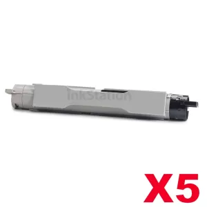 5 x Fuji Xerox Phaser 6350 Compatible Black Toner Cartridge - 10,000 pages (106R01147)