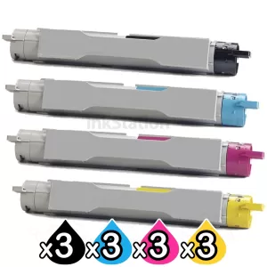 3 sets of 4-Pack Fuji Xerox DocuPrint C2535A Compatible Toner Cartridge [3BK,3C,3M,3Y]