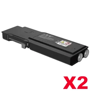 2 x Fuji Xerox DocuPrint CP405D, CM405DF Compatible Black Toner Cartridge - 11,000 pages (CT202033)