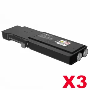 3 x Fuji Xerox DocuPrint CP405D, CM405DF Compatible Black Toner Cartridge - 11,000 pages (CT202033)