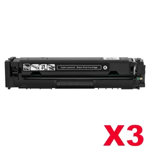 3 x HP 206X W2110X Compatible Black High Yield Toner Cartridge - 3,150 pages