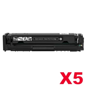 5 x HP 206X W2110X Compatible Black High Yield Toner Cartridge - 3,150 pages