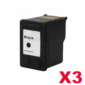 3 x HP 60XL Compatible Black Inkjet Cartridge CC641WA - 600 Pages