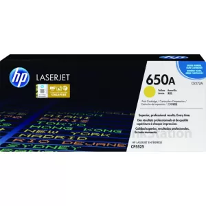 HP CE272A (650A) Genuine Yellow Toner Cartridge  - 15,000 Pages