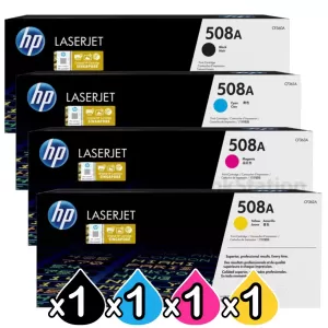 4 Pack HP 508A (CF360A-CF363A) Genuine Toner Cartridges  [1BK,1C,1M,1Y]