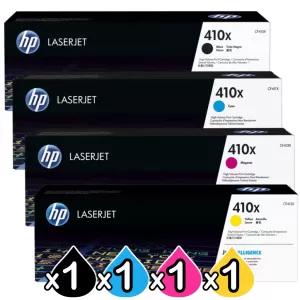 4 Pack HP 410X (CF410X-CF413X) Genuine Toner Cartridges [1BK,1C,1M,1Y]