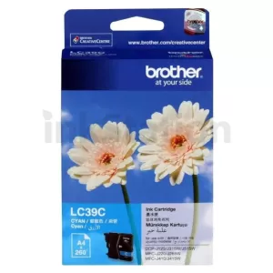 Genuine Brother LC-39C Cyan Inkjet Cartridge - 260 pages