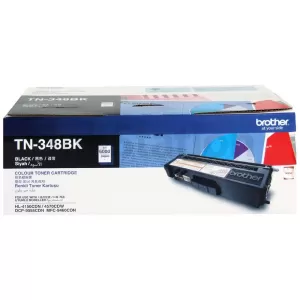 Genuine Brother TN-348BK Black Toner Cartridge - 6,000 pages