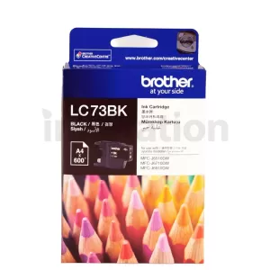 Genuine Brother LC-73BK Black Ink Cartridge - 600 pages
