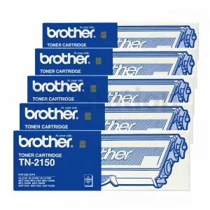 5 x Genuine Brother TN-2150 Toner - 2,600 pages