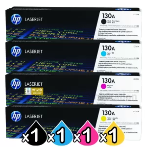 4 Pack HP CF350A-CF353A (130A) Genuine Toner Cartridges [1BK,1C,1M,1Y]