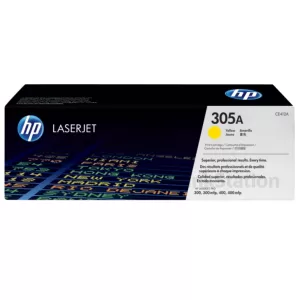 HP CE412A (305A) Genuine Yellow Toner Cartridge - 2,600 Pages