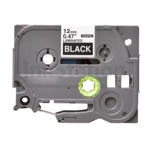 Compatible Brother TZe-335 12mm White Text on Black Laminated Tape - 8 meters