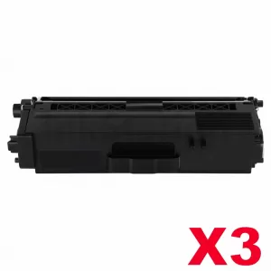 3 x Compatible Brother TN-346BK Black High Yield Toner Cartridge - 4,000 pages