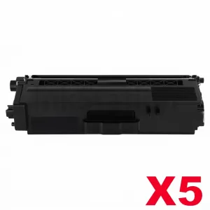 5 x Compatible Brother TN-346BK Black High Yield Toner Cartridge - 4,000 pages