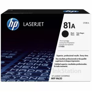 1 x HP CF281A (81A) Genuine Black Toner Cartridge - 10,500 Pages