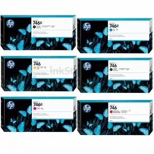 6 Pack HP 746 / 746B Genuine Ink Cartridges Combo [1MBK, 1PBK, 1C, 1M, 1Y, 1CR]