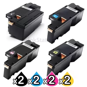 2 sets of 4 Pack Compatible Fuji Xerox DocuPrint CP105 CP205 CM205 CM215 CP215 Toner Cartridges(CT201591-CT201594)