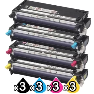 3 sets of 4 Pack Fuji Xerox DocuPrint C2100 / C3210DX Compatible Toner Cartridges (CT350485-CT350488)