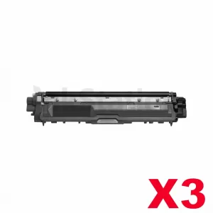 3 x Compatible Brother TN-251BK Black Toner Cartridge - 2,500 pages