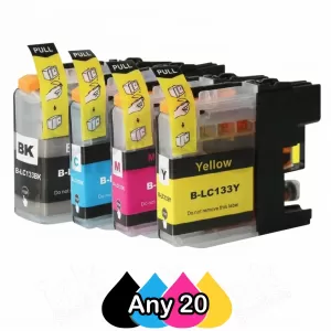 Any 20 Pack Compatible Brother LC-133 Ink Cartridges