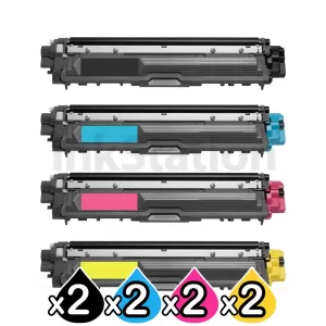 2 Sets of 4-Pack Compatible Brother TN-251 / TN-255 Toner Combo [2BK,2C,2M,2Y]