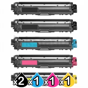 5-Pack Compatible Brother TN-251 / TN-255 Toner Combo [2BK,1C,1M,1Y]