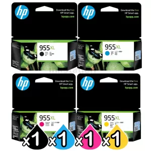 4 Pack HP 955XL Genuine High Yield Inkjet Combo L0S63AA - L0S72AA [1BK,1C,1M,1Y]