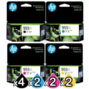 10 Pack HP 955XL Genuine High Yield Inkjet Combo L0S63AA - L0S72AA [4BK,2C,2M,2Y]
