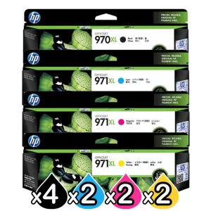 10 Pack HP  970XL + 971XL Genuine High Yield Inkjet Cartridges CN625AA-CN628AA [4BK,2C,2M,2Y]