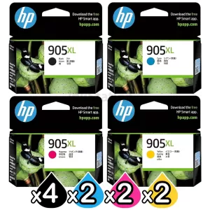 10 Pack HP 905XL Genuine High Yield Inkjet Combo T6M05AA-T6M17AA [4BK,2C,2M,2Y]