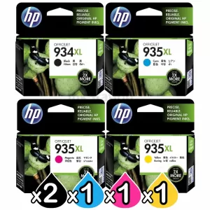 5 Pack HP 934XL + 935XL Genuine High Yield Inkjet Cartridges C2P23AA - C2P26AA [2BK,1C,1M,1Y]
