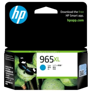 HP 965XL Genuine Cyan High Yield Inkjet Cartridge 3JA81AA - 1,600 Pages