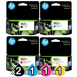 5 Pack HP 965XL Genuine High Yield Inkjet Cartridge Combo 3JA81AA - 3JA84AA [2BK,1C,1M,1Y]